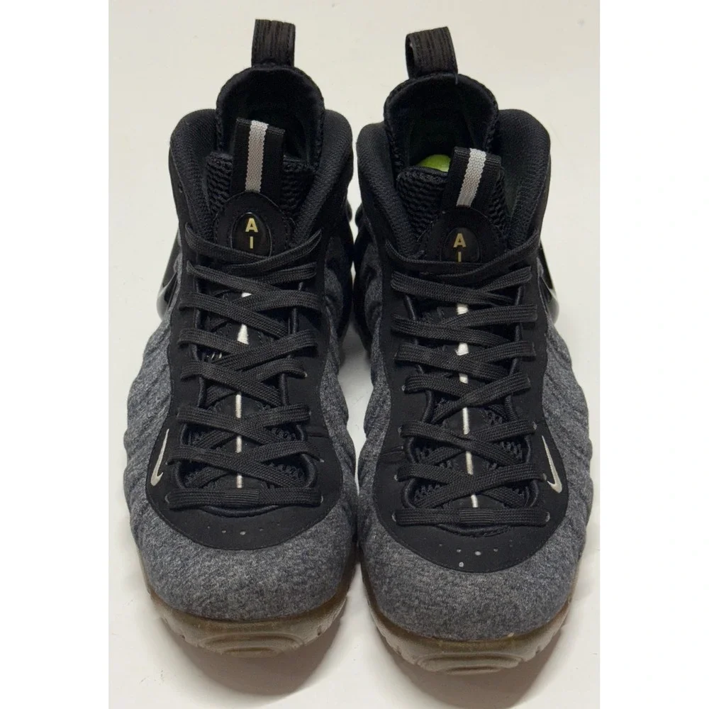 Nike Air Foamposite Pro Wool Dark Grey Heather Black 624041-007 Mens 7.5‎
